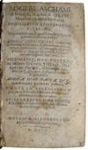 ASCHAM, ROGER. Familiarium epistolarum libri III.  1611